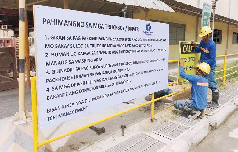 Posting of warning to drivers (Taiheiyo Cement Philippines, Inc.)
