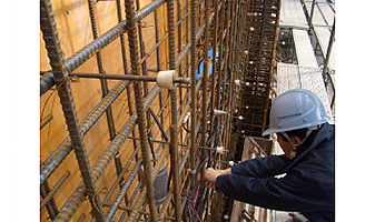 Measurement and study performed on an actual structure