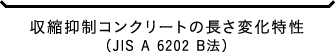 収縮抑制コンクリートの長さ変化特性（JIS A 6202 B法）